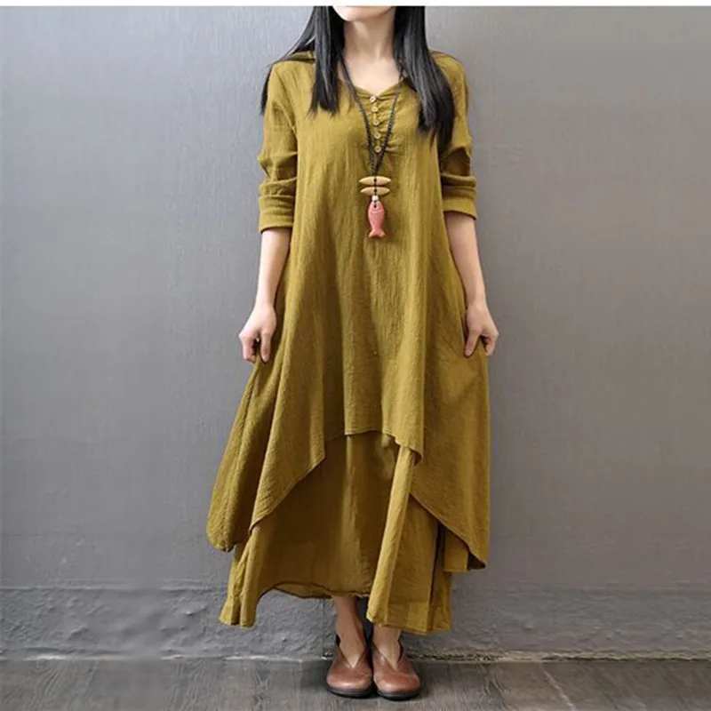 Ukraine Sale Zanzea Vestido Longo Vadim 2020 Solid...