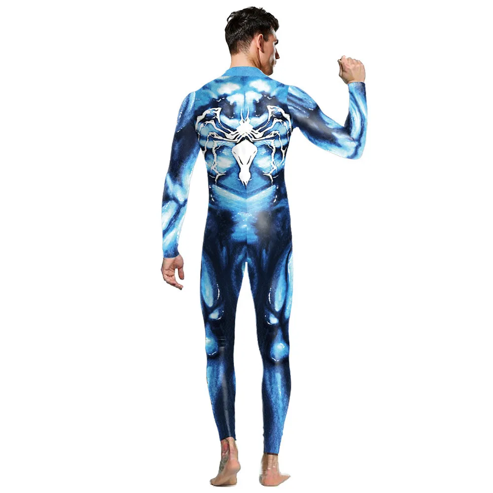 Color Cosplayer Super Hero Venom Cosplay Costume Women Men Spiderman Tight Purim Carnival Cosplay Clothing Long Sleeve Plus Size