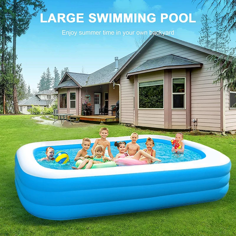 130X90X50CM Thickened Inflatable Pool Children Adult Home Use Paddling Pool Large Size Inflatable Round Swimming A1-AG0001