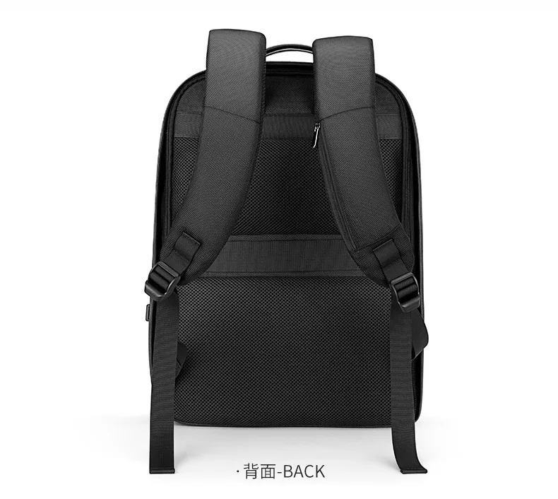 Large-capacity business solid color backpack male pu shoulder computer bag multi-function men's travel backpack leather backpack