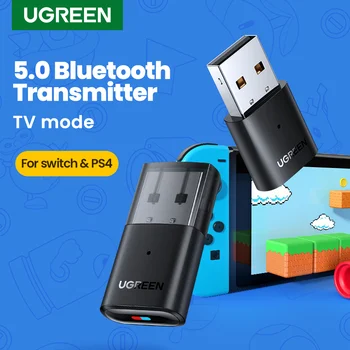 UGREEN-Adaptador de Audio y transmisor USB para Airpods, PC, PS4 Pro, Nintendo Switch, Bluetooth 5,0, modo de TV