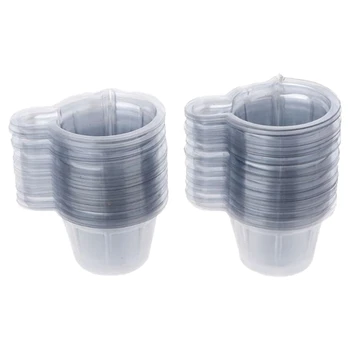 

120Pcs Disposable Plastic Cup Epoxy Plastic Transparent Cup Holder DIY Crystal Epoxy Cup