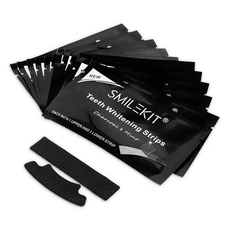 

14pcs Activated Charcoal Teeth Whitening Strips Remove Stains Oral Hygiene Care Tooth Whitening Gel Bleaching Strips White Tool