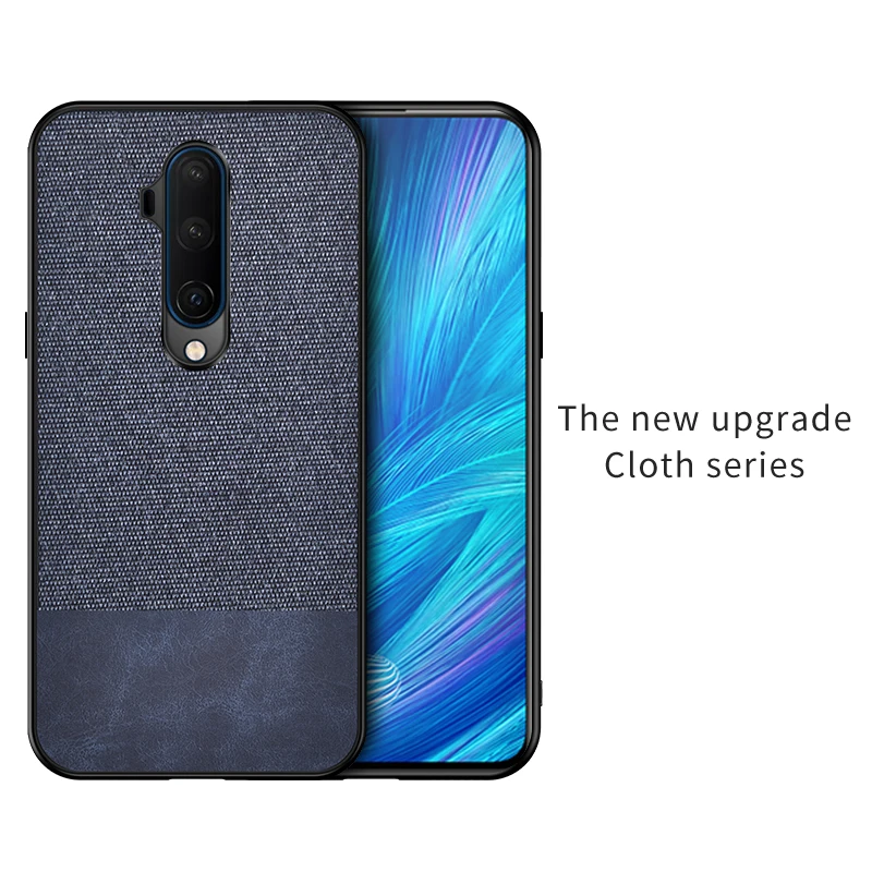 Чехол для OnePlus 7T Pro, 6,67 дюймов, роскошная задняя крышка, силиконовый тканевый противоударный чехол, coque capas для One Plus 7T Pro, чехол для mlaren Edition - Цвет: Navy Blue