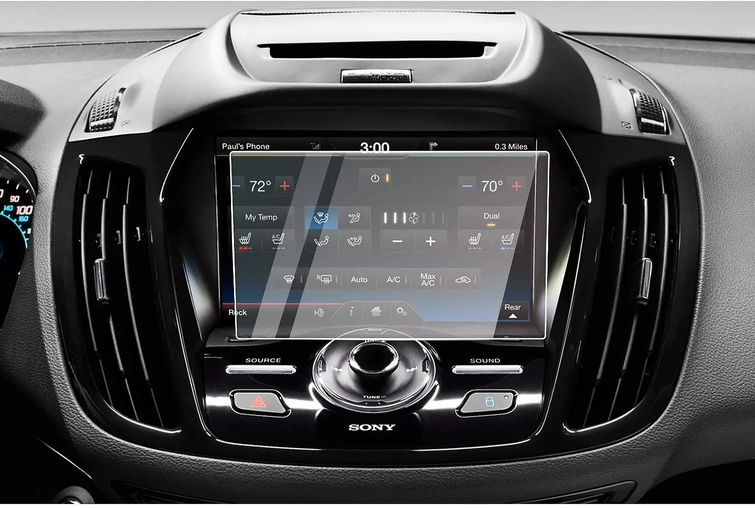 

Car Screen Protector Center Control Navigation Touch Screen Protector for 2013 2014 2015 2016 Escape 8 Inch, Tempered Glass