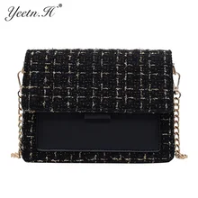 Хлопковые и льняные сумки через плечо для женщин зимняя сумка через плечо женские мини-сумки на цепочке и кошельки