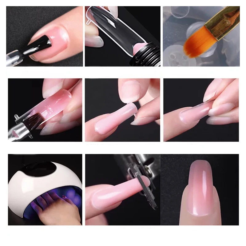 007 15ml Quick Building Nail Extension Gel Acrylic Poly UV Gel Clear White UV Builder Nail Tips Gel Varnish Slip Solution