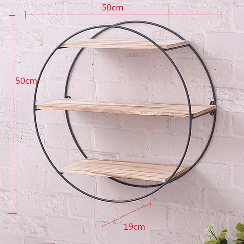 Деревянные настенные полки из кованого железа, винтажные Деревянные Настенные подвесные стеллажи, настенные подвесные украшения, демонстрационные полки для хранения