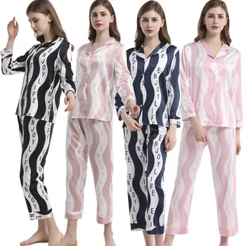 

Youhottest Women Sleepwear Silk Pajamas Satin Long Sleeve Pajamas Sets