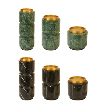 

Creative Luxury Nordic Stone Candle Holders Modern Simple Wedding Romantic Ornaments Design Candelabro Christmas Decor EC50LZ