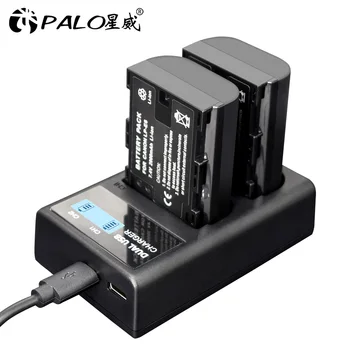 

PALO LP E6 camera battery LP-E6 LPE6 LPE6N Battery LCD charger for Canon EOS 5D Mark II III IV 5DSR 6D 60D 60Da 7D 70D 80D