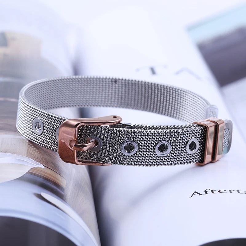 Bracelet Jewelry 10mm Stainless Steel Mesh For Women Men
