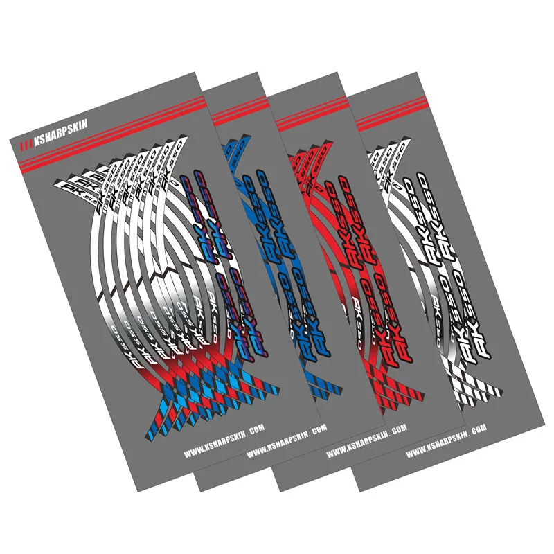 12 X Motorcycle outer ring sticker stripe wheel accessories decorative reflective decals Suitable for KYMCO AK550 ak 550 | Автомобили и