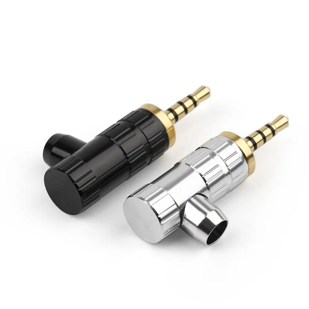Mini Jack 2 5mm Male Audio Connector Aluminum Shell Gold Plated Copper 2 5 Stereo 4 Poles Balance Headphone Plug Adapter DIY