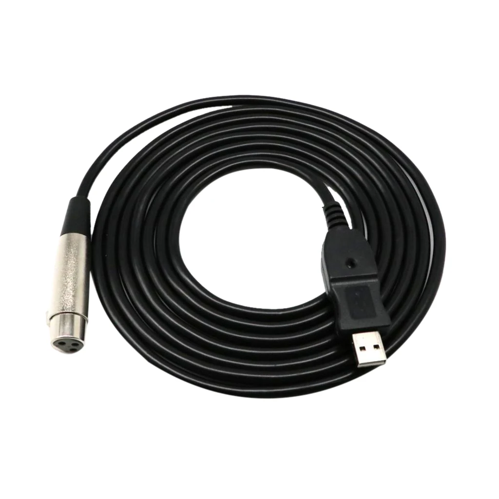 XLR к USB аудио кабель инструмент микрофон К USB интерфейс конвертер адаптер