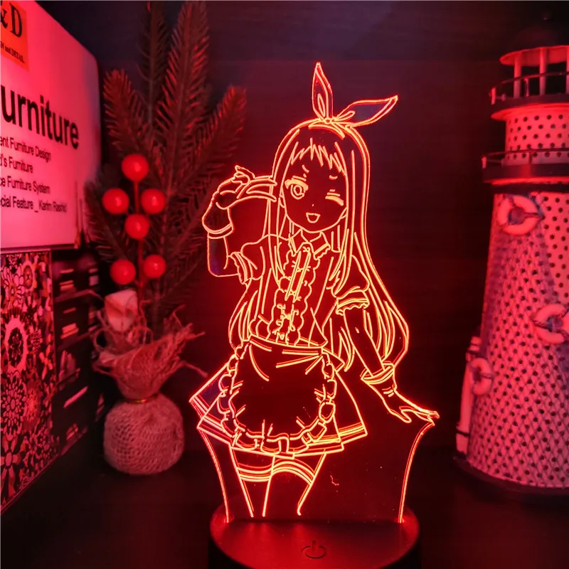 Night Light Blend S Hideri Kanzaki Anime Figure Manga 3D Lamp Luminaria Decoration Chambre Xmas Gifts Neon Decor Kawaii Lampe unicorn night light