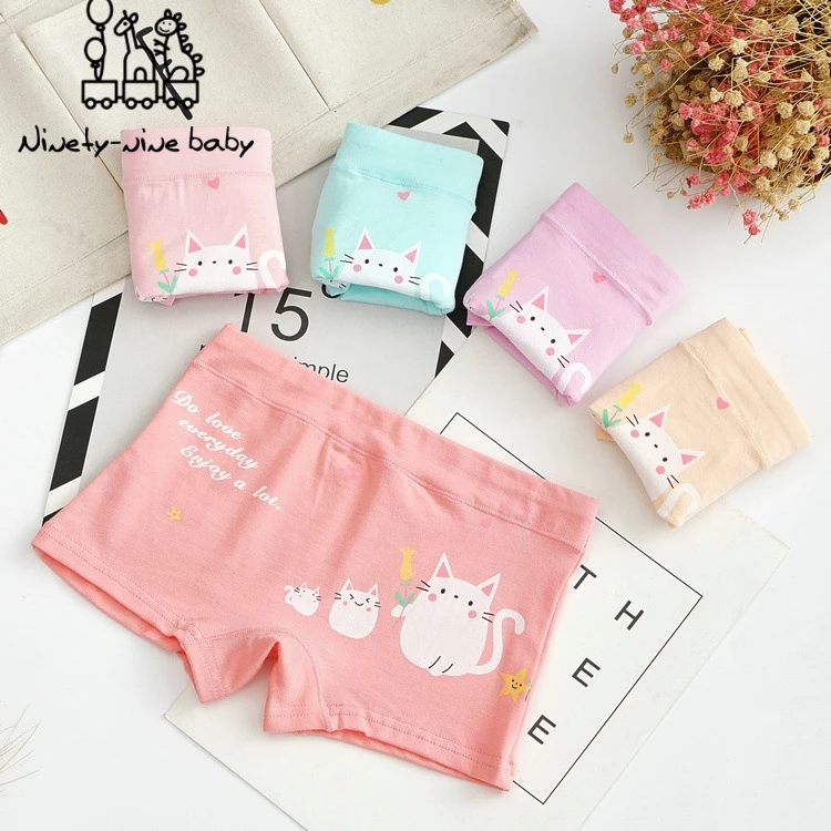 randomly 5pcs 5 шт./партия, детские трусики для девочек, детские трусы, детские короткие трусы, милые трусики с рисунками, детское нижнее белье, одежда для малышей - Цвет: randomly 5pcs