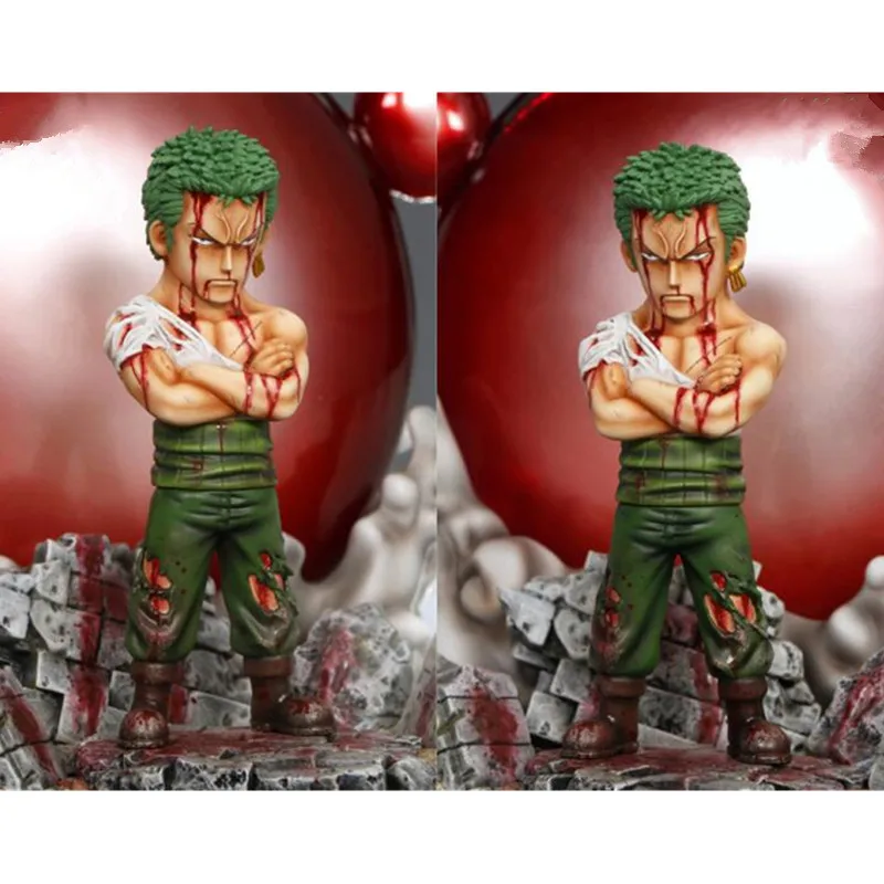 28 см одна деталь кровавый Roronoa Zoro фехтовальщик thecolorclock Смола GK фигурка Коллекция Модель игрушки M3456