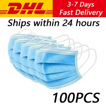 

100pcs Disposable Face Mouth Mask Nonwoven Masks Anti PM2.5 Hygiene Safety Protective Mouth Mask Mouth Face Masks Free DHL Fedex