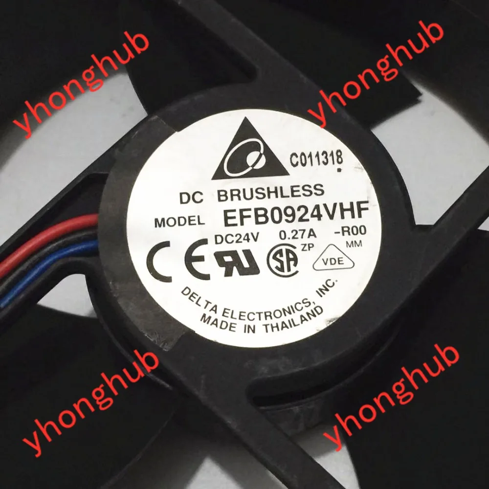 Дельта EFB0924VHF T5PK DC 24 В 0.27A 92x92x32 мм Сервер площади вентилятора