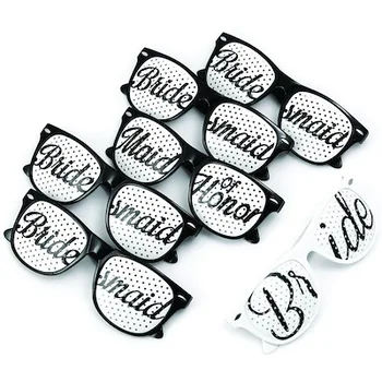 

Bachelorette Hen Party Supplies Team Bride maid Glasses Wedding Party Decor Night Eye Mask Bridal Themed Favors