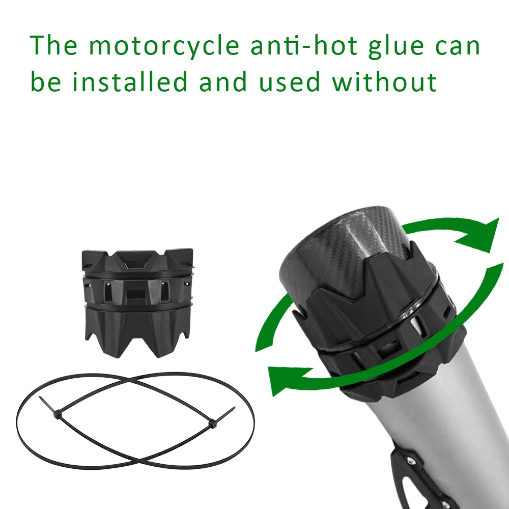 Motorcycle Universal Exhaust Pipe Shatter-Resistant Protection Muffler Protection Rubber Anti-Hot Glue Eco-friendly Fashion