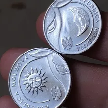 2 шт набор 21-24 мм Молдавия, настоящая монета, оригинальная коллекция