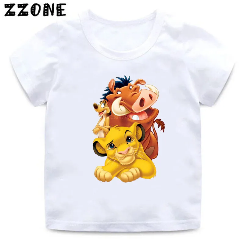 Big Sale Girls Tops T-Shirt Simba Lion Funny Baby-Boys Children Animal Cartoon Cute Summer Print mlKZDnrLY
