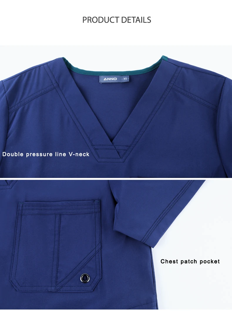 ANNO Nurse Uniform Non Stick Hair fabric Pet Hospital Clothes Medical Scrubs Set Doctor Suit Surgical Gown New Cloth