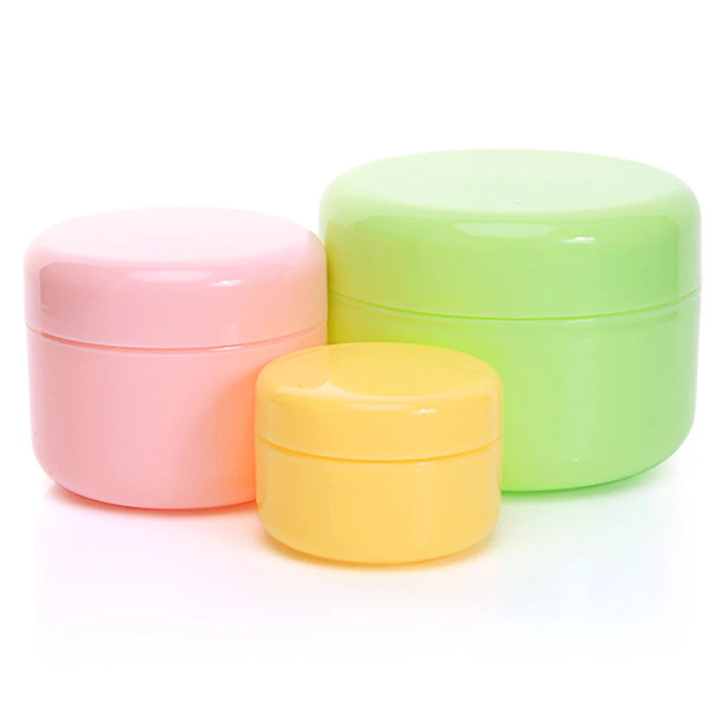 10pcs Empty Jars with Lids, Refillable BPA-Free Plastic Container - Refillable Round Makeup Containers for Cosmetic - 20/50/100g