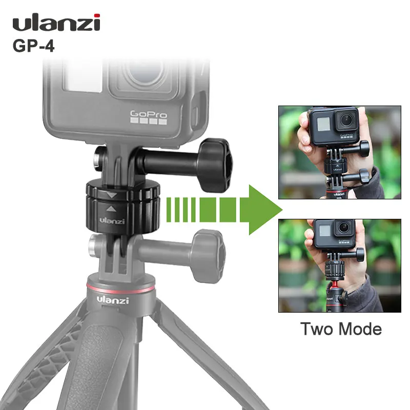 Ulanzi GP-4 Universal Gopro Quick Release Mount Adapter Easy Installation 1/4 Screw Base Switch Set For 8 Max 7/6/5 | Электроника