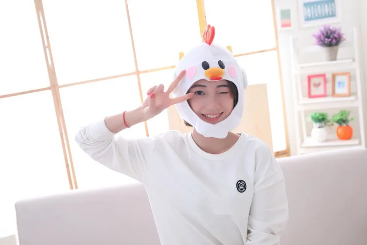 Japan Cute Plush Chickens Head Band Chickens Hat Photographic Prop Photo Props Plush Head Band