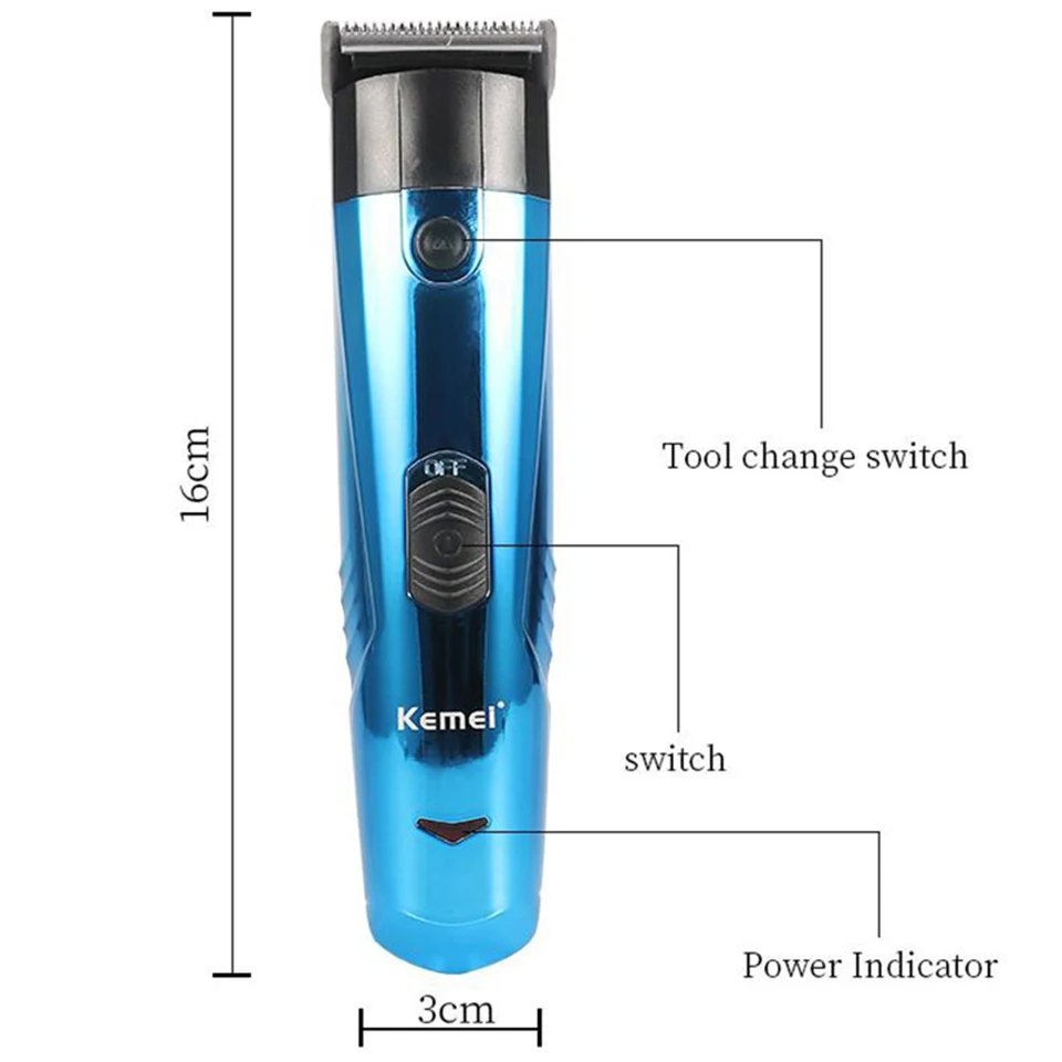 Kemei-891 Многофункциональный 6-в-1 электрическая машинка для стрижки волос в носу Перезаряжаемые бритва триммер машинка для стрижки волос бритья выскабливание устройство для формирования