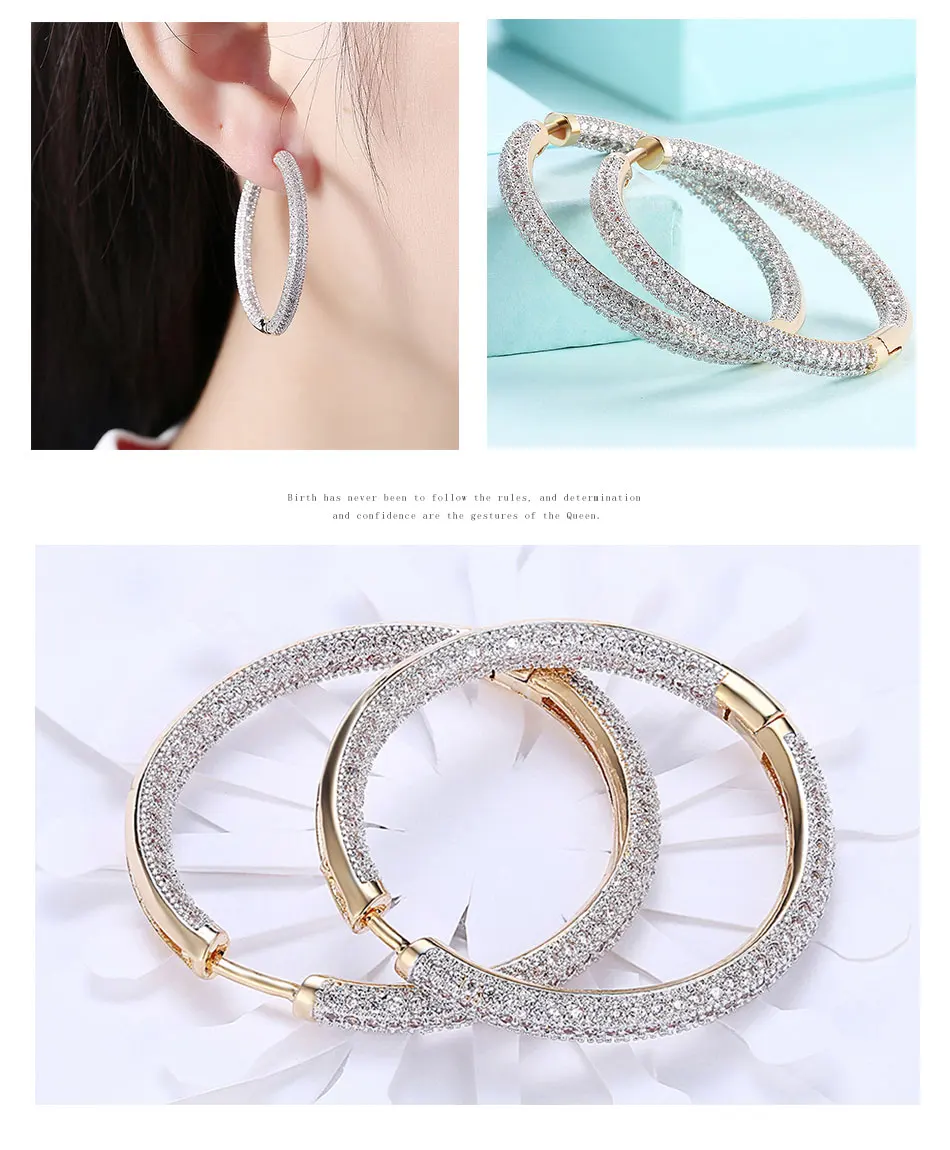 Diamond Hoop Earrings For Women