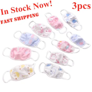 

3 Pcs Baby Anti Dust Mouth Face Mask 3D Breathable Cartoon Printed Disposable Earloop Respirator Masks for Newborn Babies Kids