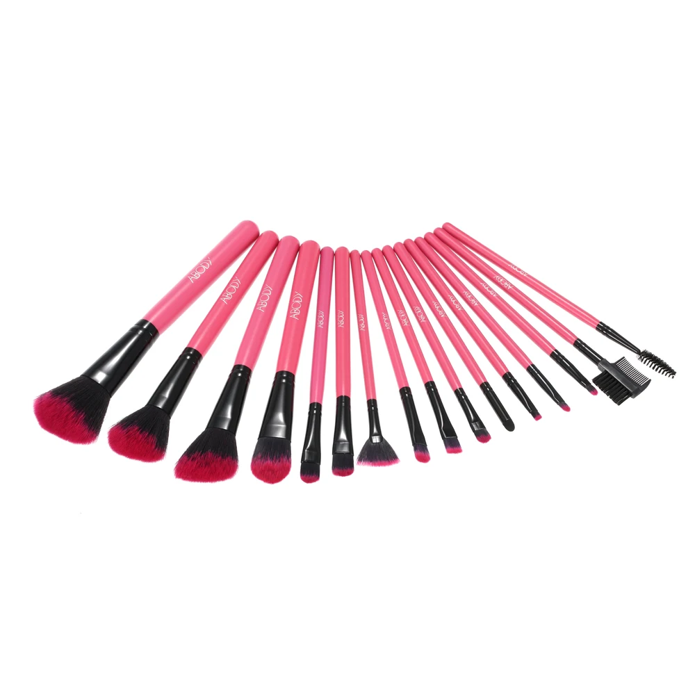 

16Pcs/set ABODY Makeup Brushes Professional Fundation Eyeshadow Powder Cosmetic Brush Kit Eye Face Make Up Tool + Pouch Bag
