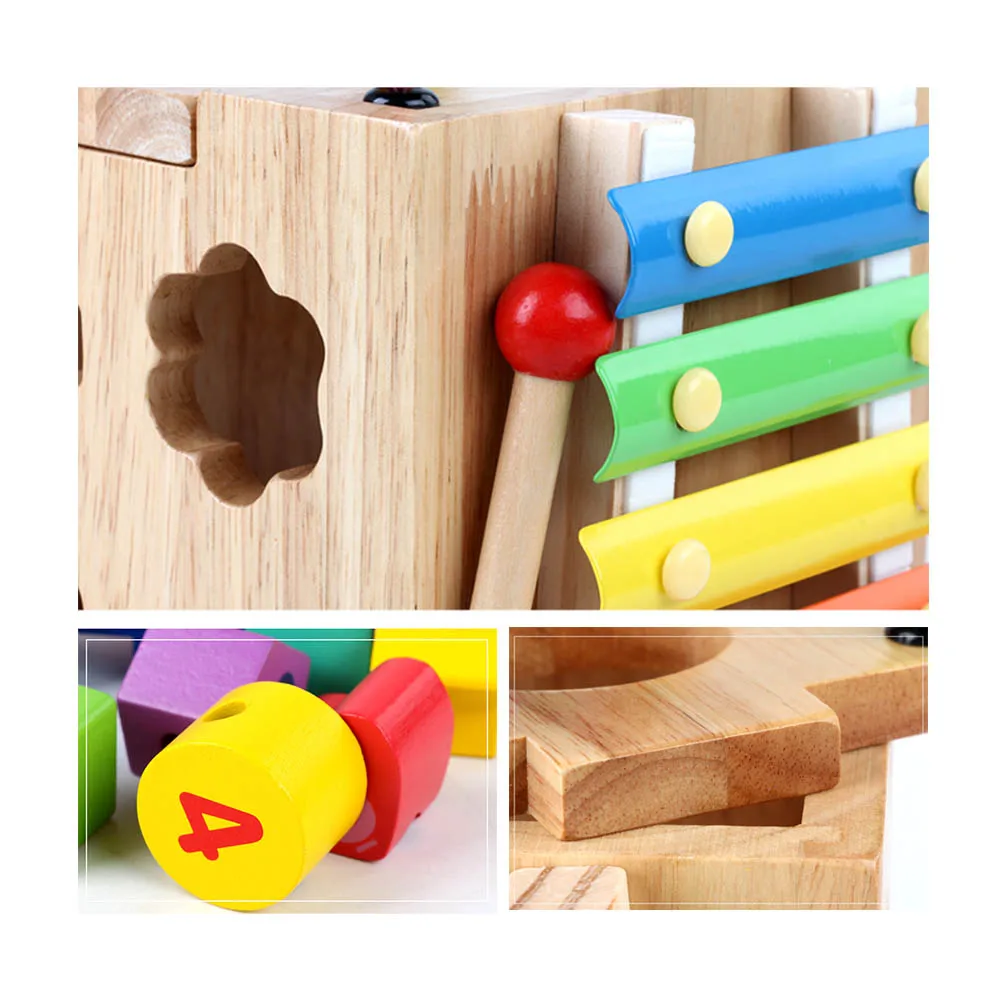 Деревянный красочный Кубик из бисера, лабиринт, математическое число, обучающий инструмент, счеты, вычисление, обучающая головоломка, блок, игрушка