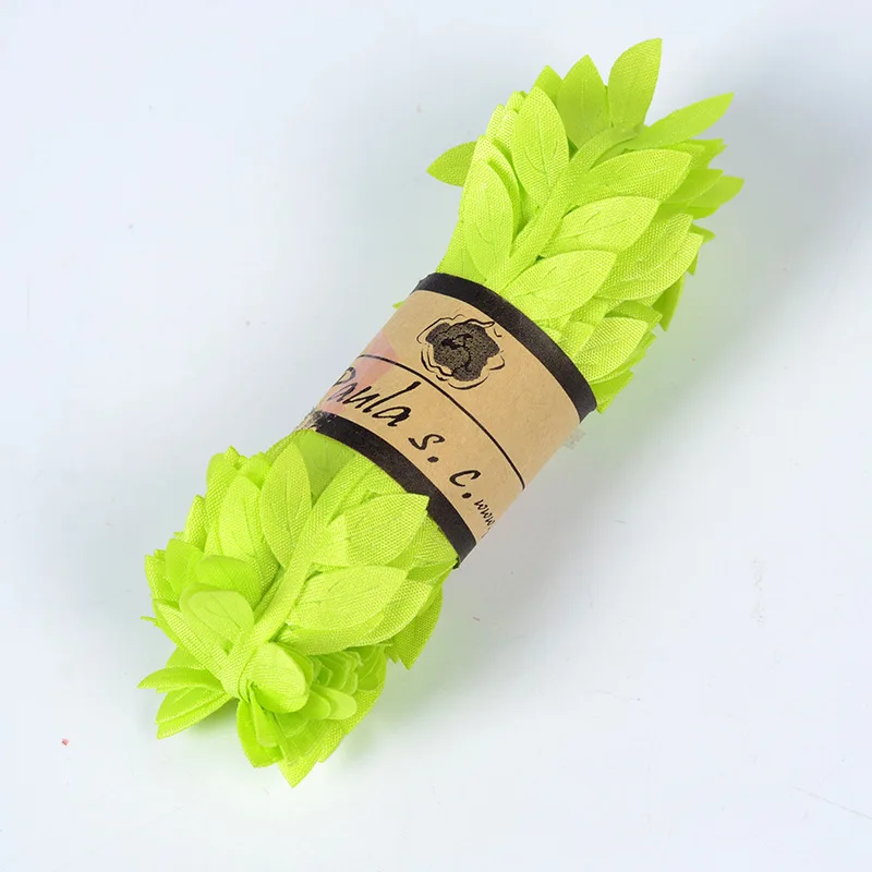 3 Grass Green 10 метров цветная веревочная лента wide1.5cm ткань красочные листья из ротанга цветок DIY украшения дома гирлянда принадлежности для рукоделия - Цвет: 3 Grass Green