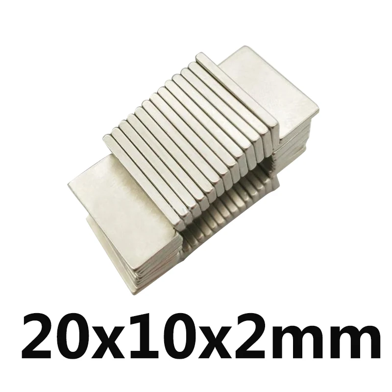

100/200/300 Pcs Square power Strong magnets 20*10*2mm 20x10x2mm neodymium 20x10x2 mm N35 Small Rare Earth Neodymium Magnets