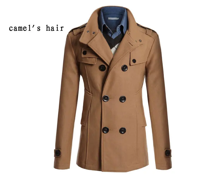 Осень-зима, мужской длинный плащ, элегантный английский стиль, одноцветное двубортное пальто, тонкая официальная ветровка, Джентри, верхняя одежда, пальто