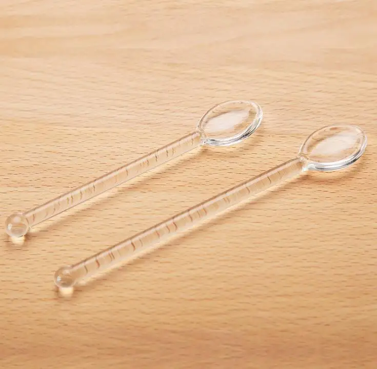 Clear Glass Stirring Coffee Spoon Dinnerware Ecofriendly Tableware Set