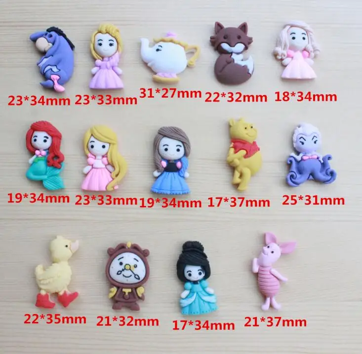 10pcs/lot lovely princess Flatback Resin Kawaii Cabochons DIY Scrapbook Hair Bows Center