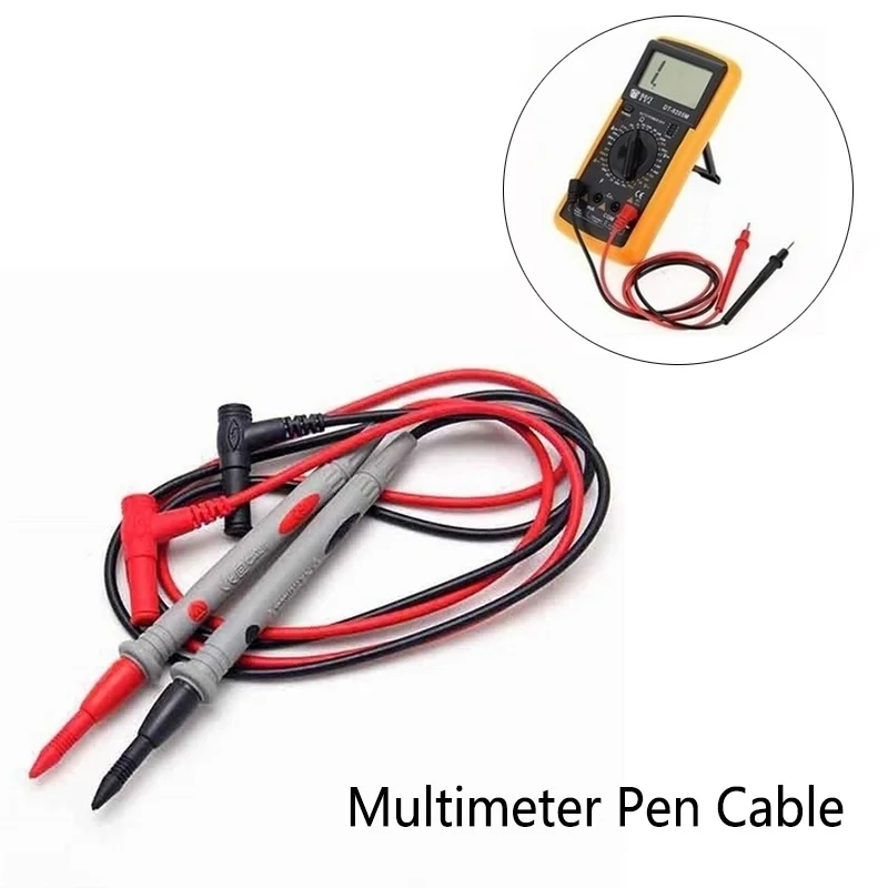 1Pair Universal Multimeter pen Digital 1000V 10A Thin Tip Needle Multimeter Multi Meter Test Lead Probe Wire Pen Cable