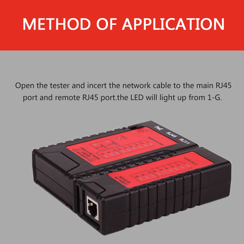 NF-468PT Ethernet LAN Кабельный тестер стационарный телефонный провод инструмент тестирования PoE переключатель тестер проверка RJ45 RJ11 сетевой кабель тестер