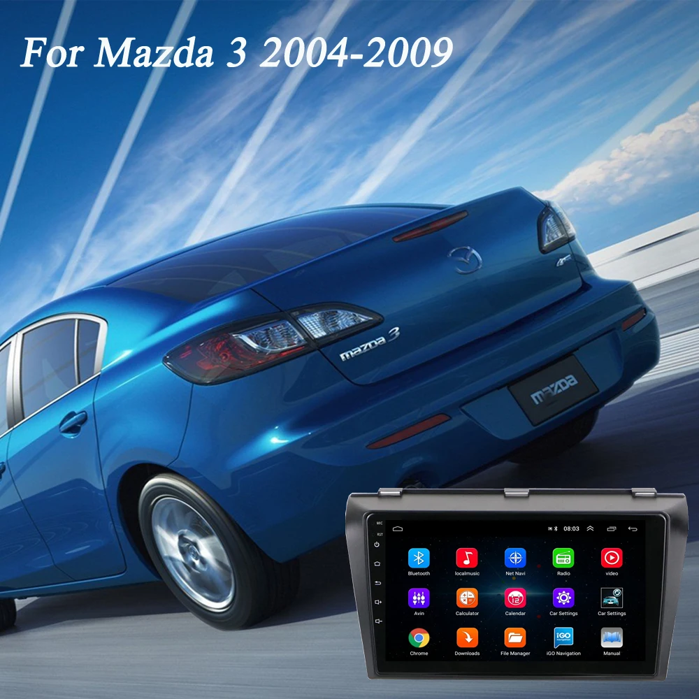 Для Mazda 3 android 2004 2009 V8.1 автомобильный GPS радио стерео 2G 32G WIFI бесплатная карта