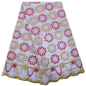 

Cotton Fabric 2020 African Dry Lace Fabric With Stones 5 Yards Swiss Voile Lace In Switzerland High Quality Lace Fabric 1797