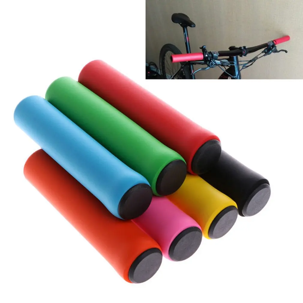 

1pair Universal Bicycle Silicone Handlebar Cover Mountain Bike Non-slip Silicone Handlebar Cover Riding Equipment