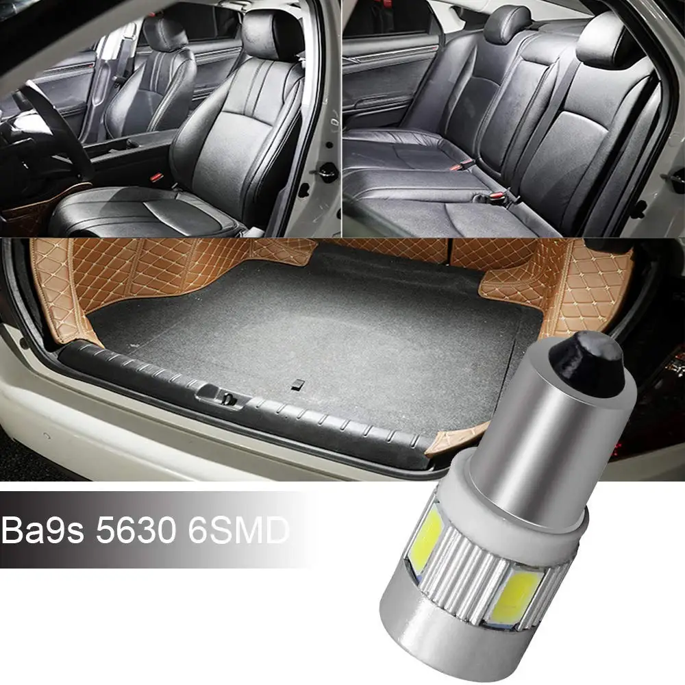 Светодиодные лампы BA9S BAX9S BAY9S 6 SMD 5630 светодиодные T4W H6W H21W для стайлинга автомобиля