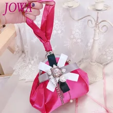 Специальное предложение, бант с кристаллами клатч вечерняя сумочка; BS010 элегантные атласные Для женщин сумки из натуральной кожи женская сумка для банкета для ношения в руке кошелек для свадьбы, вечеринки