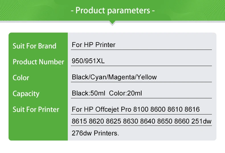 Plavetink 4 цвета для hp 950 951 XL hp 950 пополнения чернил чернильные картриджи для принтера для hp Officejet Pro 8100 8600 8610 8620 8630 принтер